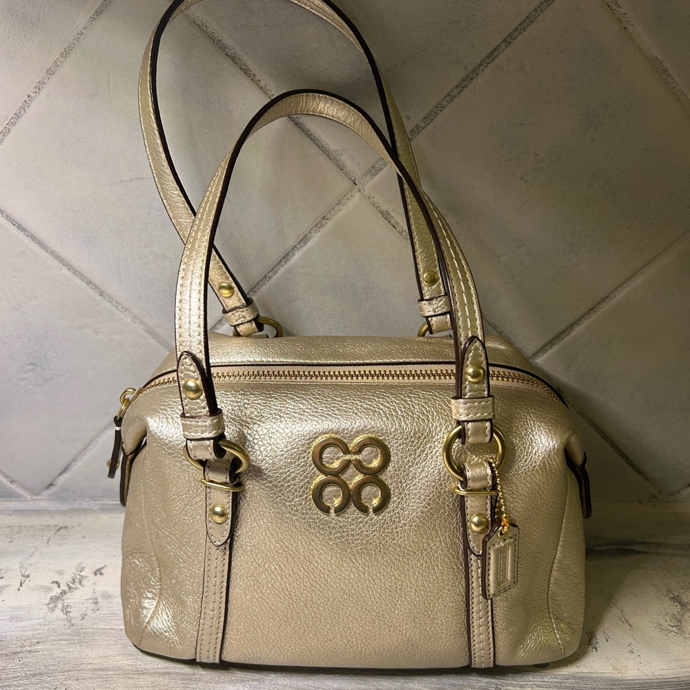 Coach Gold Leather Mini Juliette